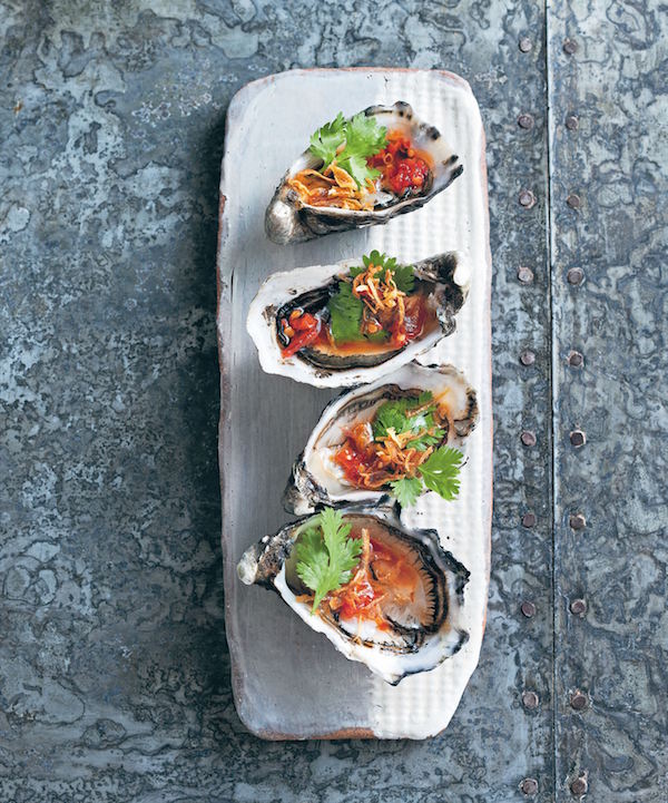 Oysters with red chill nahm jim